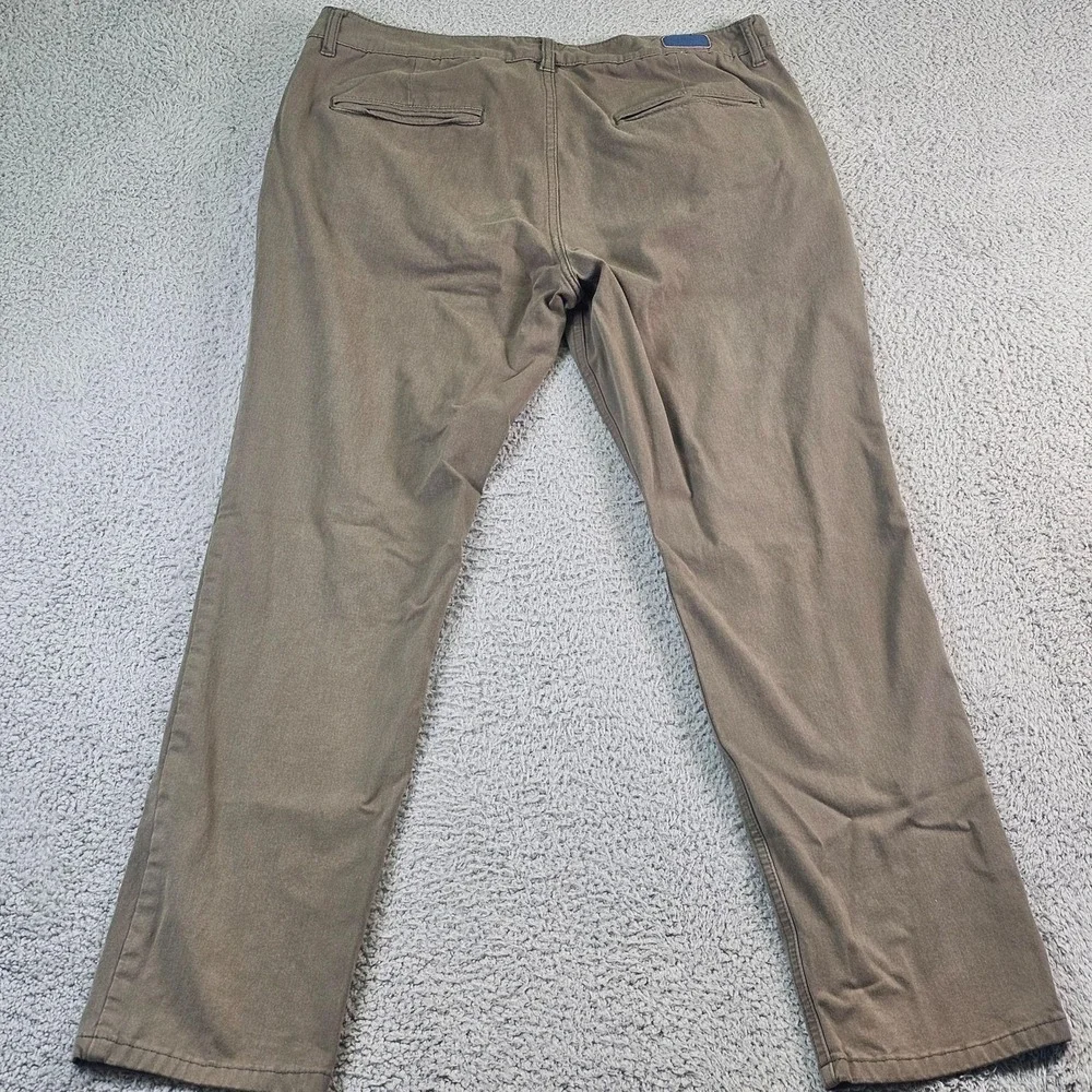 Mugsy Pants Mens 38x32 Green Olives Chino Stretch Denim Casual Office K4PNOL